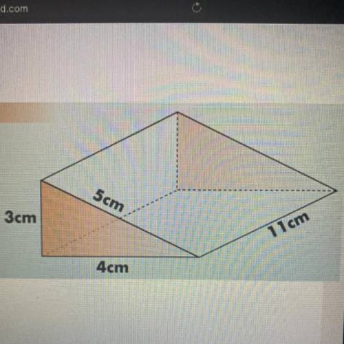 5cm
3cm
11cm
4cm
What is the surface area 
(Must show work )