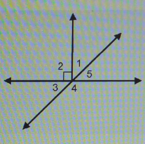 Which pair of angles are complementary but not adjacent?

A. angle 1 and 5B. angle 1 and 3C. angle