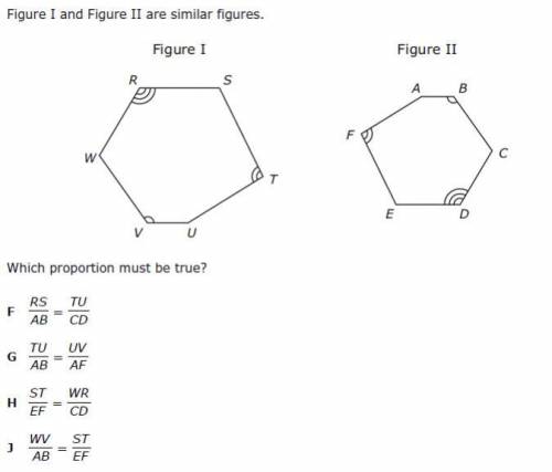 Please help me please

Are the above figures similar?A.) Yes, they are similar because the corresp