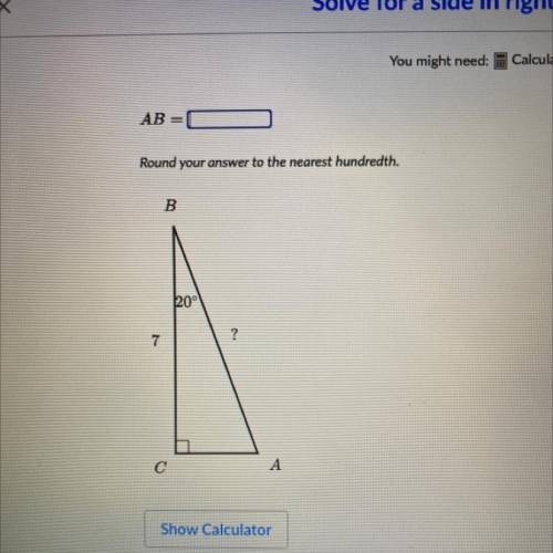 Help with this right triangle problem please