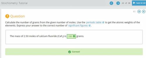 Calculate the number of grams from the given number of moles. Use the periodic table to get the ato
