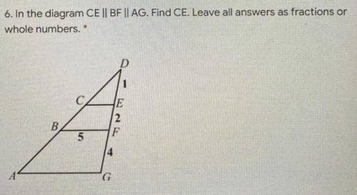 In the diagram solve for CE