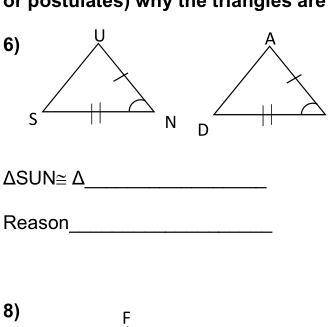 Why are these two triangles are congruent and prove reason