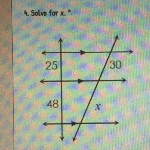 What’s the answer for x?