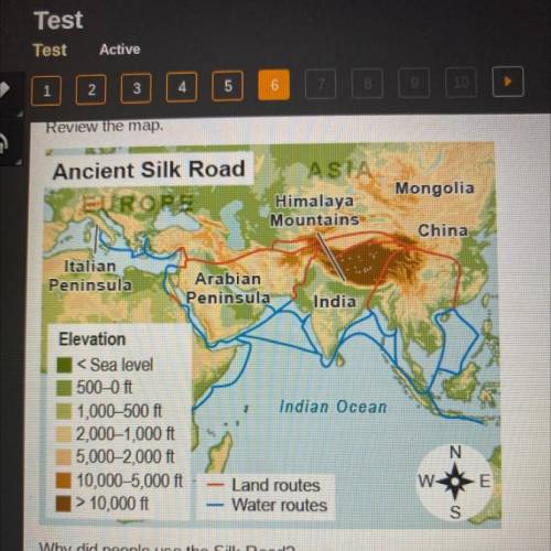 Review the map

Why did people use the Silk Road
It avoided travel on ocean routes
It went around