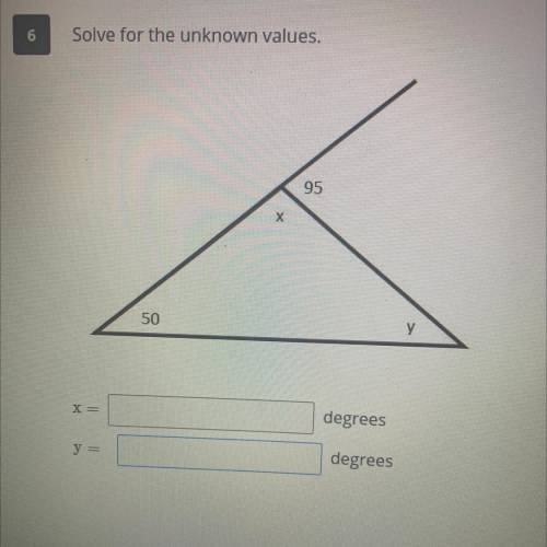 Solve for the unknown values.
