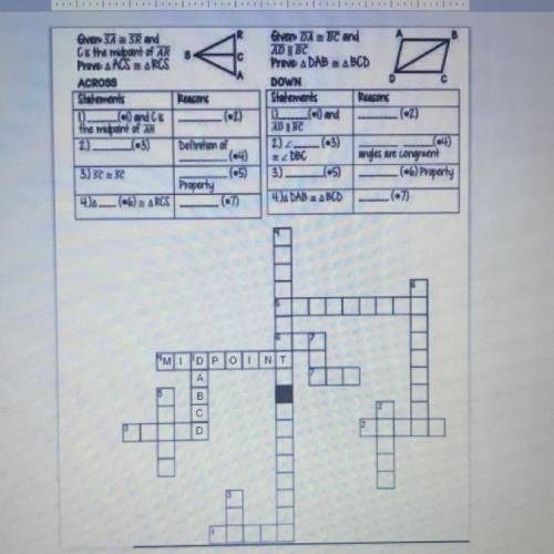 Triangle congruence crossword puzzle tpt part 2