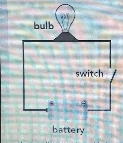 Students set up the circuit pictured below.

How will this circuit need to be changed so that curr