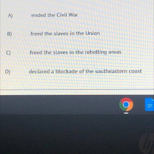 What did the Emancipation Proclamation accomplish?