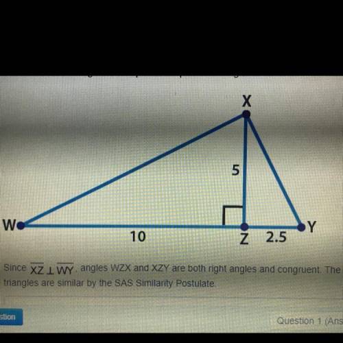 Since XZ congruent WY, angles WZX and XZY why are both right angles and congruent. the proportion _