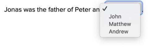 Jonas was the father of Peter and