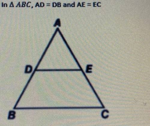 In Given the information above, which statement can be proved to be true?

A. Triangle is isoscele