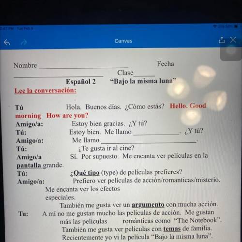 I need help translating these Spanish words please help me