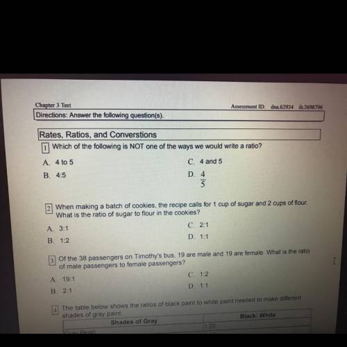 Can you help me on question one?!