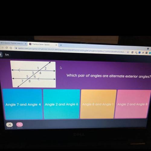 Which pair of angles are alternate exterior angles ?