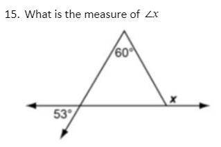 What is the measure of ∠x