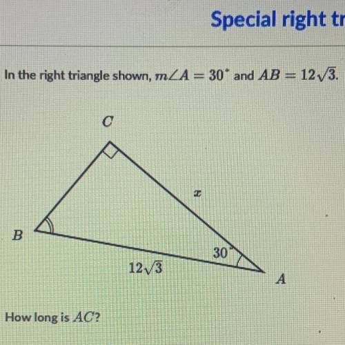 PLEASE HELP!! SOLVE THIS SPECIAL RIGHT TRIANGLE