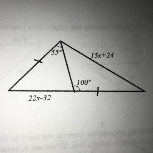 Identify the range of values for x