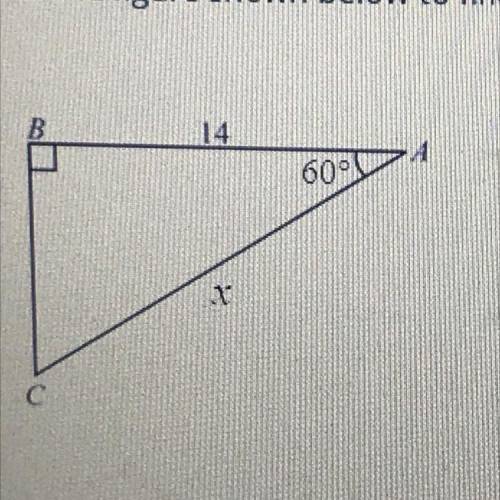 Use the figure shown below to find the value of x