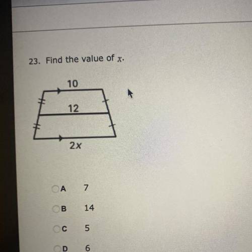 Find the value of x. Please respond ASAP