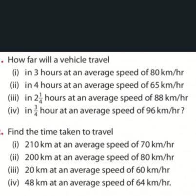 How far will a vehicle travel in 4 hours at an average speed of 65 kilometres per hour