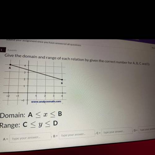 Give the domain and range of each relation