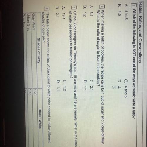 Can you help me on question three I would really appreciate it! :)