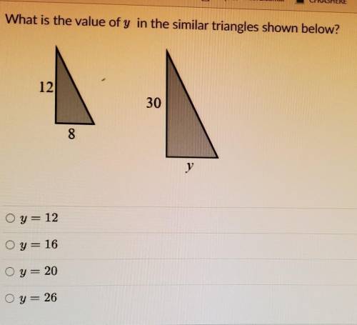 What is the value of y​