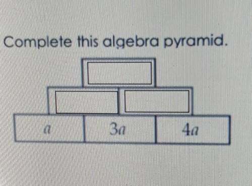 Complete this algebra pyramid​