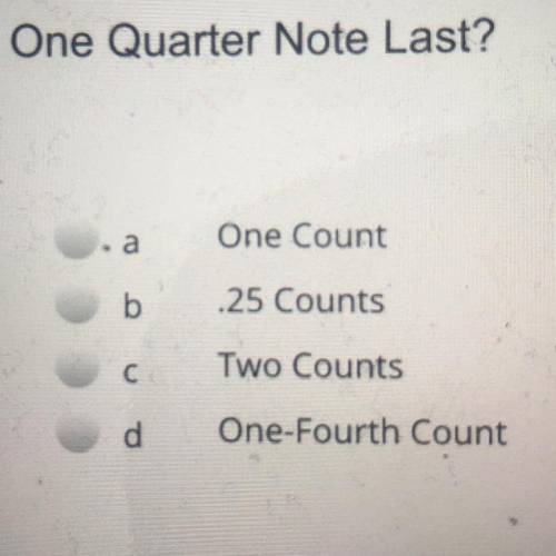 One Quarter Note Last