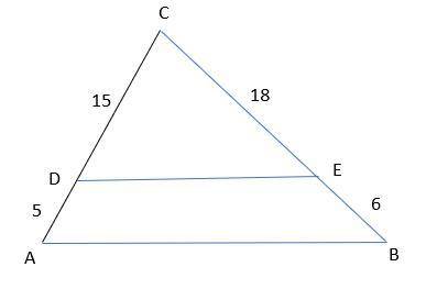 In which of the following triangles are AB || DE?

The photos are the options to choose from! <
