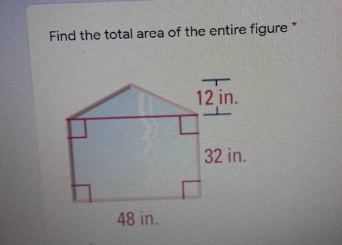 Find the total area of the entire figurehelp pls​