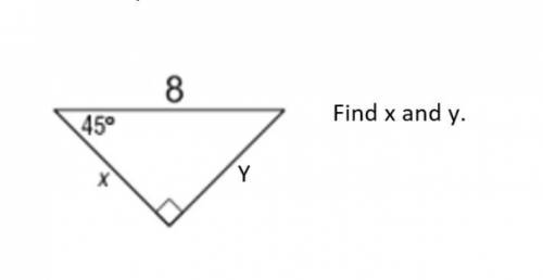 I need help:( 
Find x and y