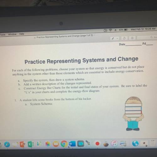 Date

Pd
Practice Representing Systems and Change
For each of the following problems, choose your
