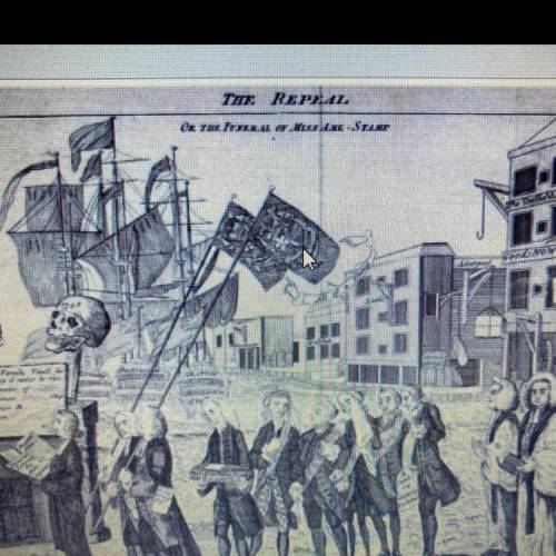 This is a political cartoon depicting a funeral for the Stamp Act. What happened that inspired this
