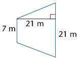 Find the area of the trapezoid. (The pictures and choices are listed below)

A. 1543.5 m^2
B. 220.