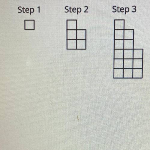 Here is a pattern where the number of small squares

increases with each new step.
Write a recursi