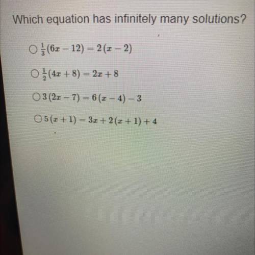 PICTURE PROVIDED WITCH EQUATION HAS INFINITELY MANY SOLUTIONS