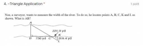 (Please help! I'm failing geometry and this quiz could help my grade!)

Noe, a surveyor, wants to