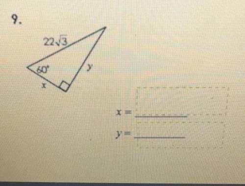 I need help with this question... it's about special right triangles​