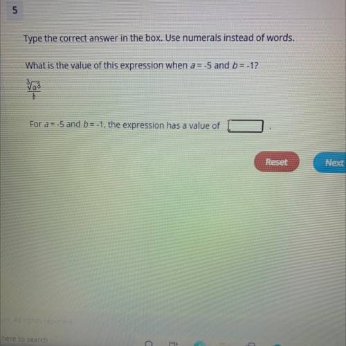 type the correct answer in the box. Use numerals instead of words. What is the value of this expres