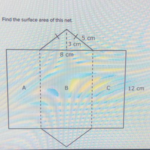 Find the surface area of this net