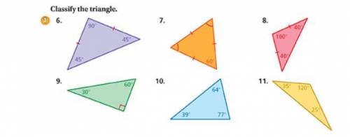 Please answer all 6 triangle equations