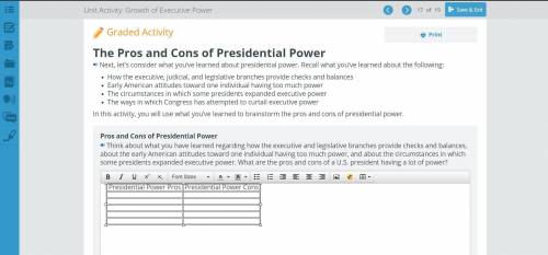 Pros and Cons of Presidential Power

Think about what you have learned regarding how the executive