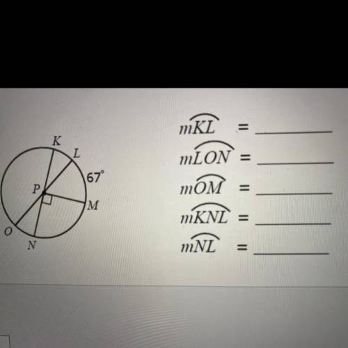 Please help me find the missing arc measurements