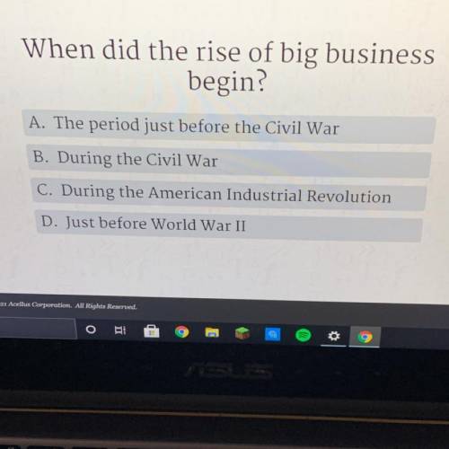 When did the rise of big businesses began