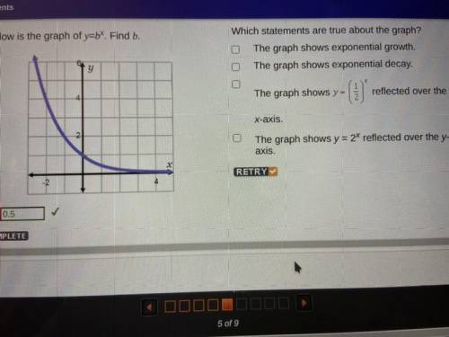 Which statements are true about the graph?

The graph shows exponential growth.
The graph shows ex