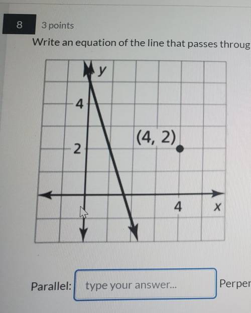 questions its said write an equation of the line that passes through the given point is (a) paralle