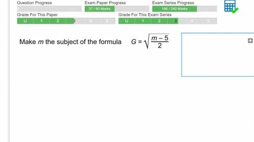 Make m the subject of the formula