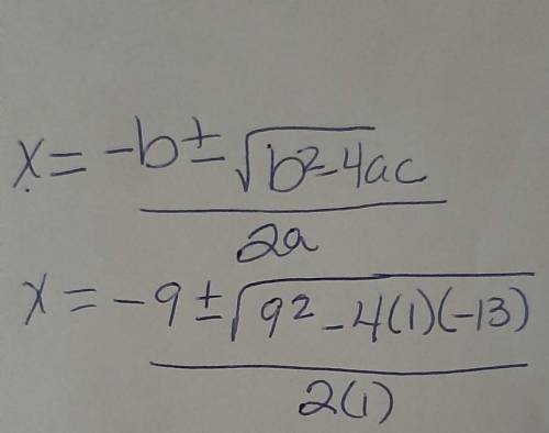 Solve quadratic equation ​